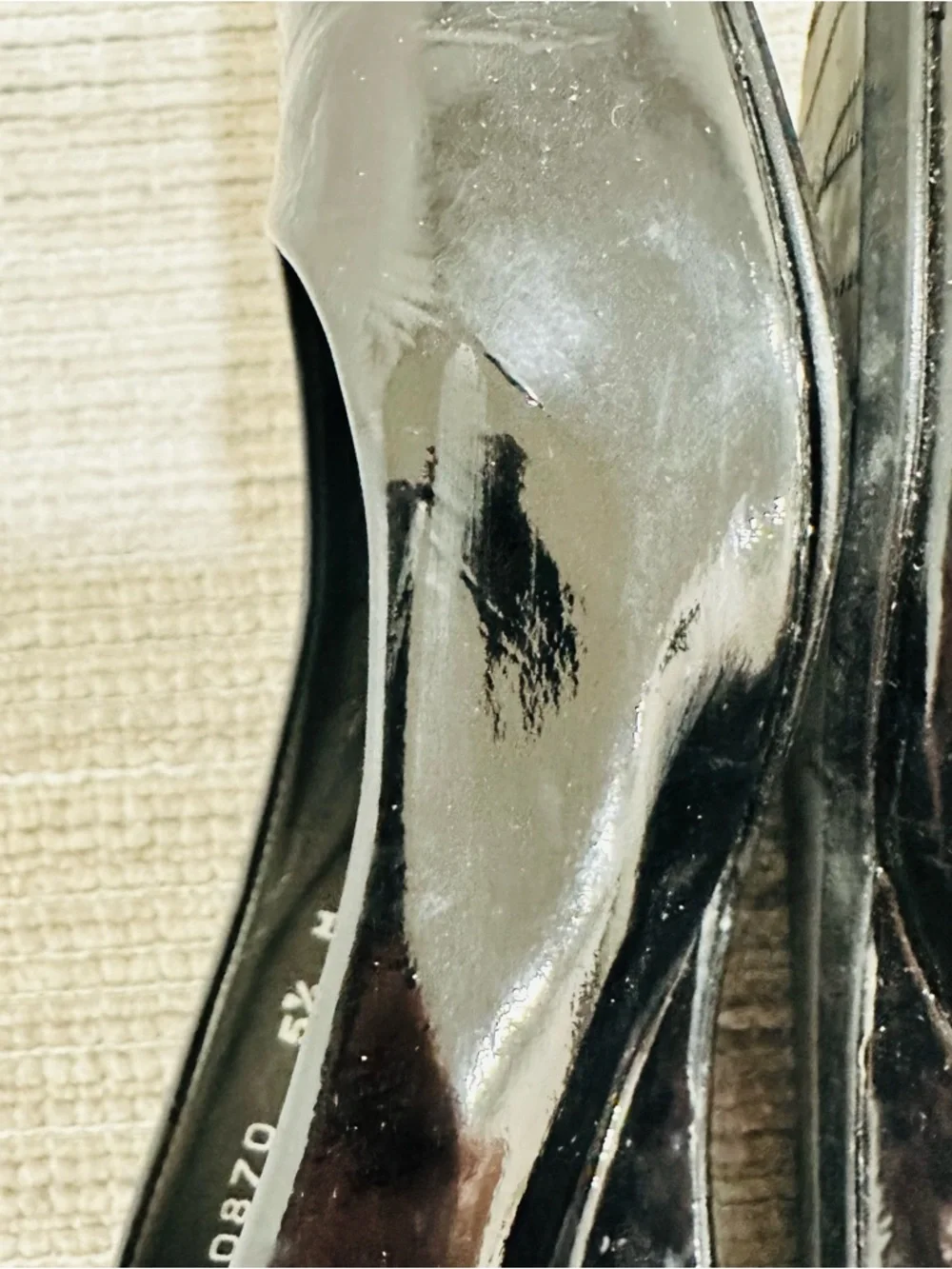 Stuart Weitzman Women’s Black Patent Leather Wedges Size 5,5 - Picture 8 of 11